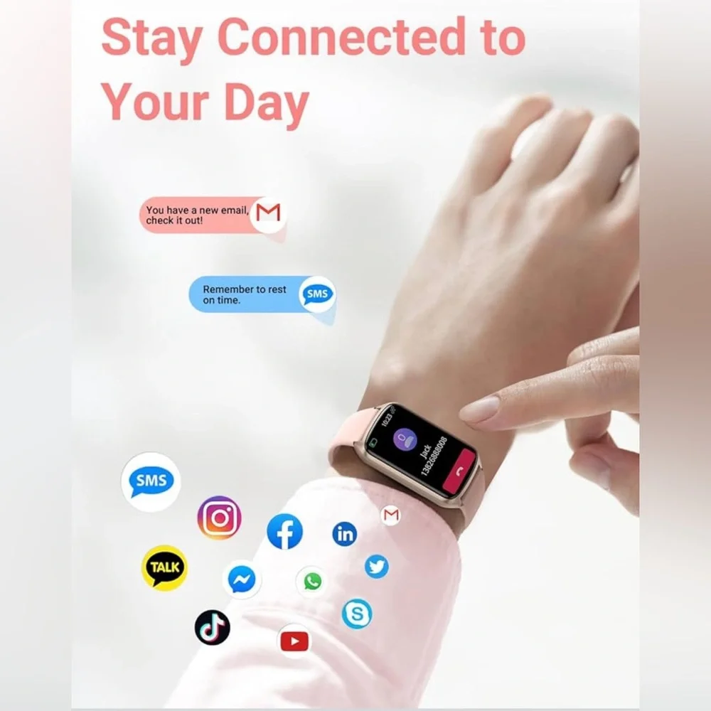 Pink Health & Fitness Tracker Watch
